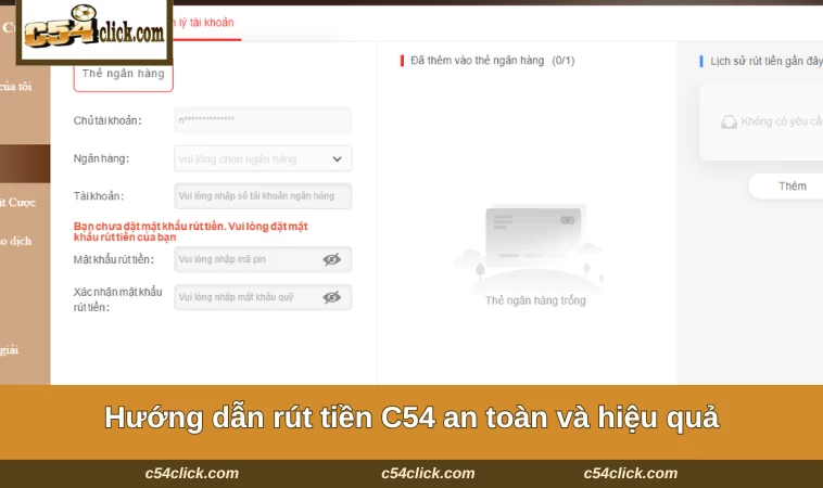 Hướng dẫn các bước rút tiền C54 game bài siêu tốc cho người mới